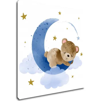 Obraz Impresi Obraz Medvídek na modrém měsíci - 20 x 20 cm
