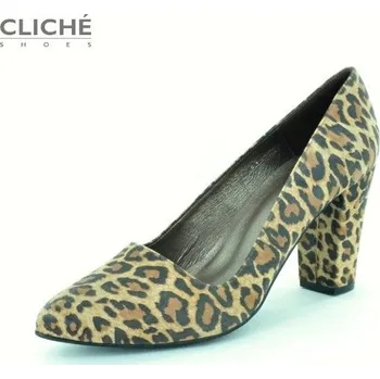 Dámské lodičky Kožené Lodičky Copi-Dos, leopard 41