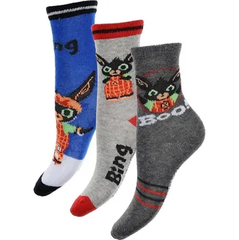 Chlapecké oblečení Bing šedé chlapecké ponožky - 3 páry Velikost: 19/22