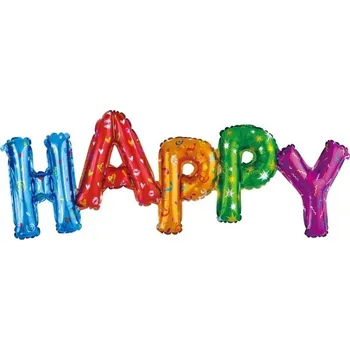 Balónek Godan Balónek fóliový barevný písmena HAPPY