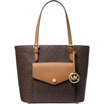 Kabelka Michael Kors Jet Set Signature Medium Pocket Tote Brown