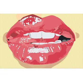 Malování podle čísel - Chuť na polibek Velikost: 40x60cm, Rámování: Pouze srolované plátno