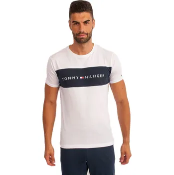 Pánské tričko Tommy Hilfiger CN SS Tee Logo Flag UM0UM01170-100 XL