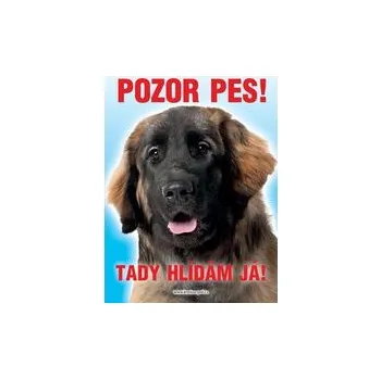 Grel nálepka pozor pes leonbergr