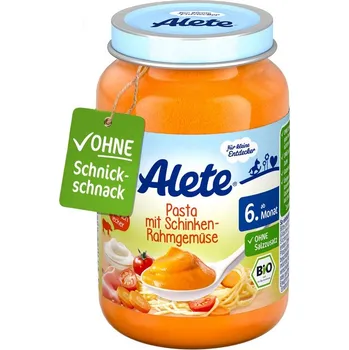 Alete Zelenina s těstovinami a vepřovou šunkou Bio 190 g