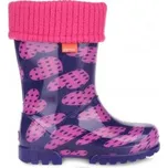 DEMAR - Dívčí holínky TWISTER LUX 0036 V velké srdce zateplené Velikost: 30 - 31