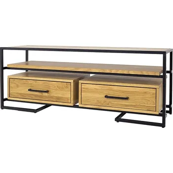 Televizní stolek Drewmax RV370 televizní stolek masiv dub/kov