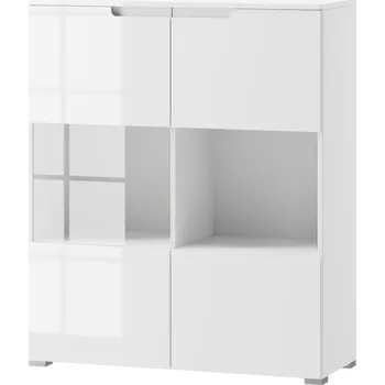 Knihovna SZYNAKA Trendline SELENE MDF Lesklá Bílá Matná Bílá