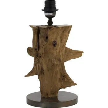 Stojací lampa Hnědá dřevěná základna k lampě Sapri natural - Ø 18*30-40 cm / E27