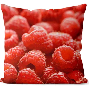 Dekorativní polštářek Foto polštář Maliny 40x40 cm (Velikost: 40 x 40 cm)