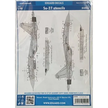 Plastikový model 1/48 Decals Su-27 stencils (ACAD/HOBBYB/GWH)