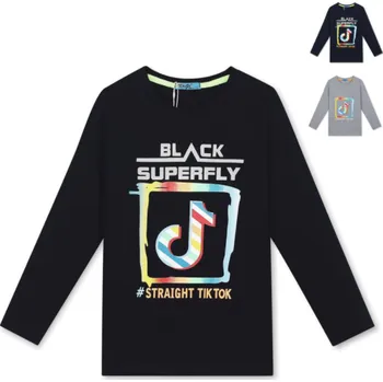 Chlapecké tričko KUGO CHLAPECKÉ TRIKO "TIK TOK SUPERFLY" Barva: šedá, Velikost: 134