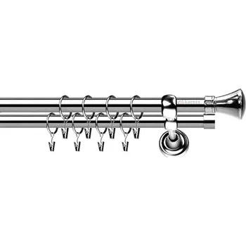 Garnýž Kovové garnýže dvouřadé 19mm - Nerez