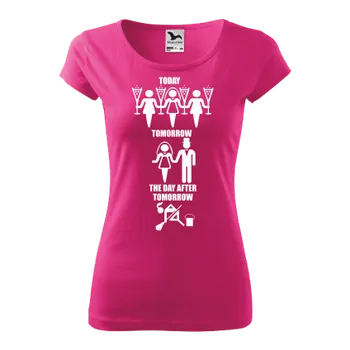 Pánské tričko ON-DESIGN Tričko s TODAY - TOMORROW - AFTER Velikost: 2XL, Barva: purpurová