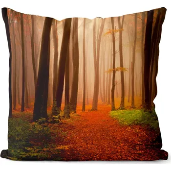 Dekorativní polštářek Polštář Les Podzim (Velikost: 40 x 40 cm)