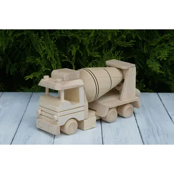 Dřevěná hračka Dřevěné autíčko míchačka