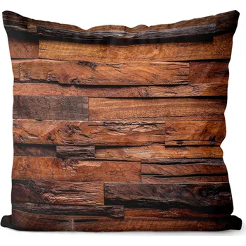 Dekorativní polštářek Polštář Dřevo 2 40x40 cm (Velikost: 40 x 40 cm)