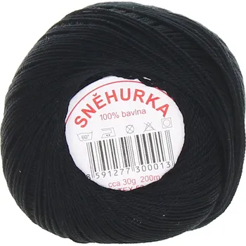 Příze Niťárna Česká Třebová Sněhurka černá 9994