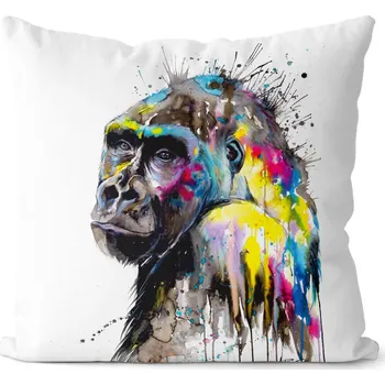 Dekorativní polštářek Polštář Gorila art (Velikost: 40 x 40 cm)