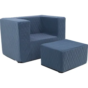 Nábytek Fimex Dětské křesílko + taburet Matt modré