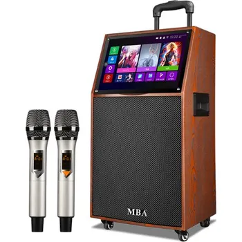 Karaoke KARAOKE SYSTEM MBA - DOTYKOVÝ DISPLAY (KARAOKE SYSTÉM, 15,4" DOTYKOVÝ DISPLAY, 2 UHF MIKROFONY, WIFI, BT, USB, SD, HDMI, VOZÍK)