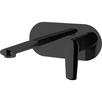 Vodovodní baterie Sanjet Baterie umyvadlová VANITY BLACK ze zdi, ramínko 18 cm