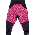 tmavě růžové rostoucí softshellové kalhoty s potiskem