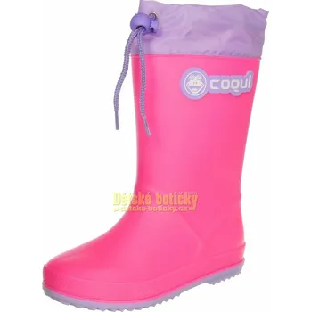 Chlapecké holínky Coqui Rainy collar 8509-100-3602 lt fuchsia/lt lila 32