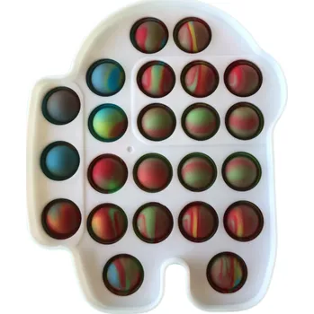 POP IT Pop It antistresová hračka Among Us bílý tvrzený