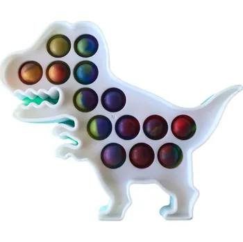 POP IT Pop It antistresová hračka Dinosaurus bílý tvrzený