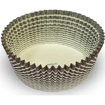 Jednorázové nádobí Košíček papírový prům. 55, v.27,5mm (hnědý proužek) 2000 ks/bal