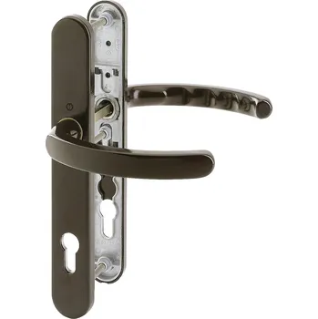 Dveřní kování Dveřní kování HOPPE klika/klika Luxembourg F8707 (RAL8077) hnědá/8mm,PZ92/ dveře 72-77mm