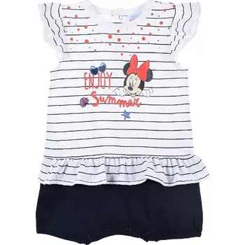 Dívčí pyžamo Minnie Mouse Disney - bílo-modré pruhované dívčí body Velikost: 67