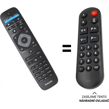 Philips 22AV1409A náhradní dálkový ovladač pro seniory.