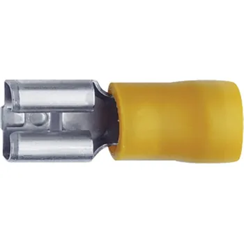 Klauke 750 faston zásuvka Šířka zástrčky: 6.3 mm Tloušťka konektoru: 0.8 mm 180 ° částečná izolace žlutá 1 ks