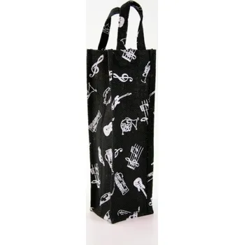 Taška na víno s potiskem hudebním nástrojů