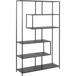 Scandi Černý dřevěný regál Darila 185 cm