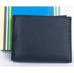 Tmavě modrá kožená peněženka bez značek a nápisů