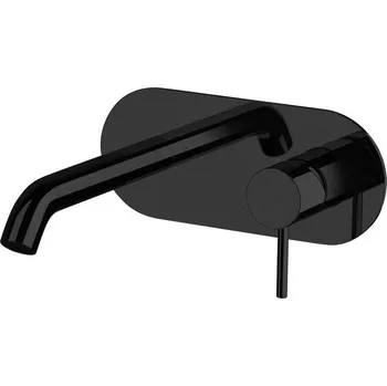 Vodovodní baterie Sanjet Baterie umyvadlová RONDO-X BLACK ze zdi, ramínko 16,5 cm