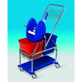 Úklidový vozík EASTMOP Úklidový vozík Clarol Van 2 x 17 l s košíkem na vodítko
