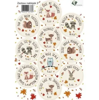 Set školních potřeb Zestaw naklejek - zwierzątka