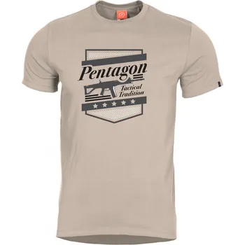 Pánská móda Triko A.C.R. PENTAGON tactical tradition KHAKI