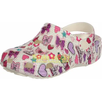 Chlapecké pantofle Coqui Big Frog printed 8114-224-3100 pearl hearts 32