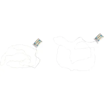 Vánoční dekorace 2ks Vánoční světelný drát ve zlaté a stříbrné barvě a 20 led světýlky - teplá bílá - 8,5*7,5*2,2 cm