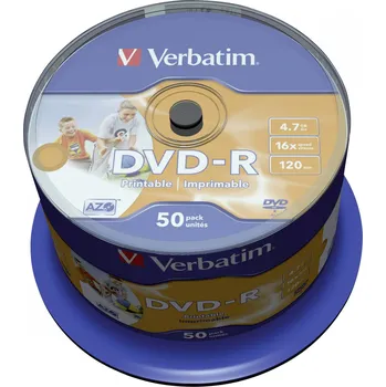 Optické médium Verbatim 43533 DVD-R 4.7 GB 50 ks vřeteno s potiskem