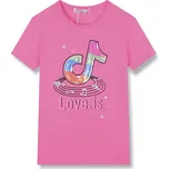 Dívčí triko - KUGO KT9909, růžová Barva: Růžová, Velikost: 164