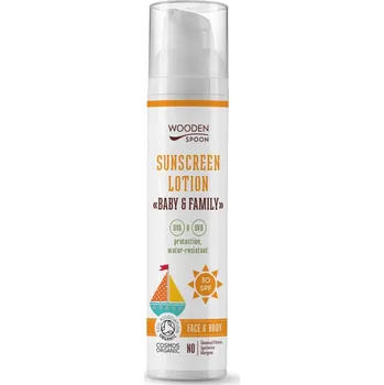 Přípravek na opalování WoodenSpoon Baby & Family opalovací tělové mléko SPF30