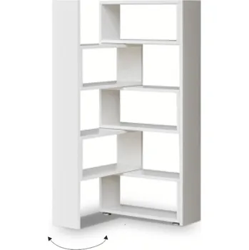 Obývací stěna Regál, bílá, DTD laminovaná, KLOE II