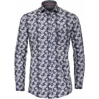 Pánská košile Pánská košile Casa Moda Comfort Fit modrá módní vzor dlouhý rukáv vel. 4XL - 7XL Casa Moda - 5XL