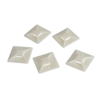 Organizace kabelů Uchyt stahovací pásky Barva: transparentní, Velikost: 24x24mm, Balení: 100 ks